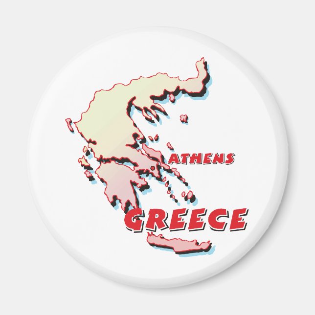 Greece Map Magnet (Front)