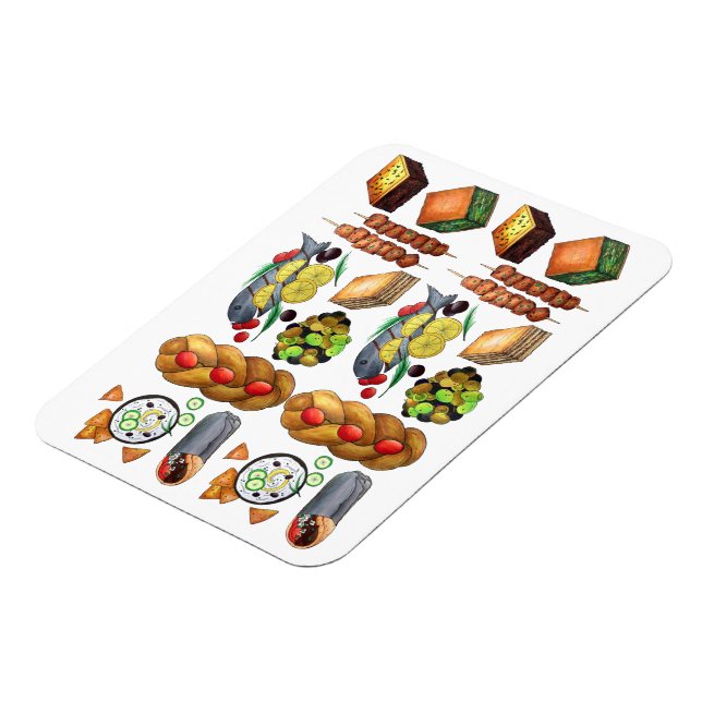 Greece Mediterranean Food Greek Diner Restaurant Magnet (Left Side)