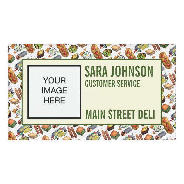 Greece Mediterranean Food Greek Diner Restaurant Name Tag (Front)