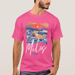 Greece Milos Painting Souvenir Greece Milos T-Shirt
