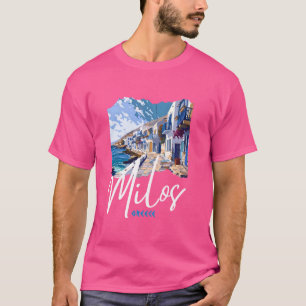 Greece Milos Painting Souvenir  Greece Milos T-Shirt