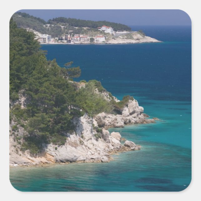 GREECE, Northeastern Aegean Islands, SAMOS, 6 Square Sticker (Front)
