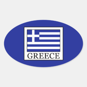 Greece Oval Sticker