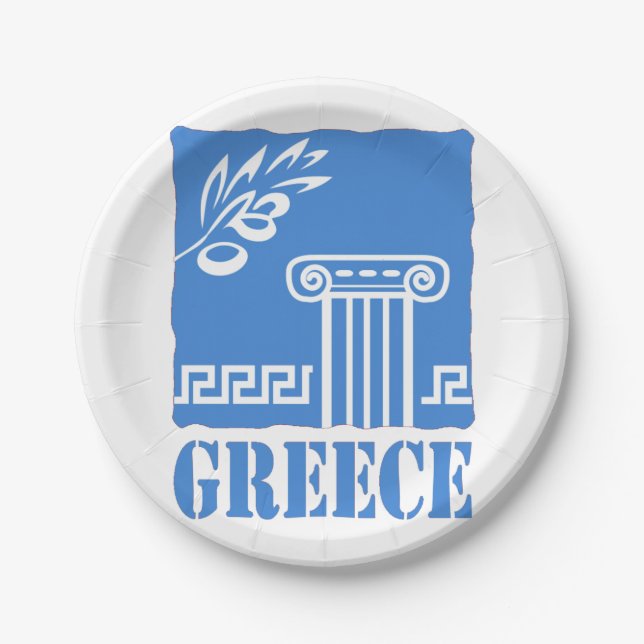 Greece Paper Plate (Front)