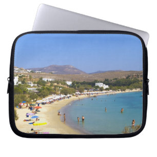 Greece, Paros Island, Krios Beach from above Laptop Sleeve