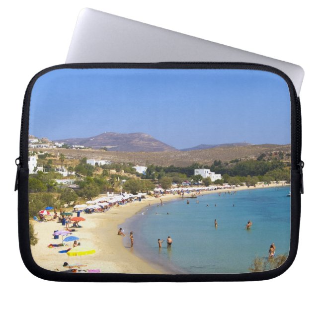 Greece, Paros Island, Krios Beach from above Laptop Sleeve (Front)