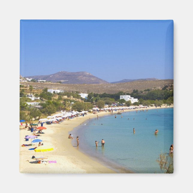 Greece, Paros Island, Krios Beach from above Magnet (Front)