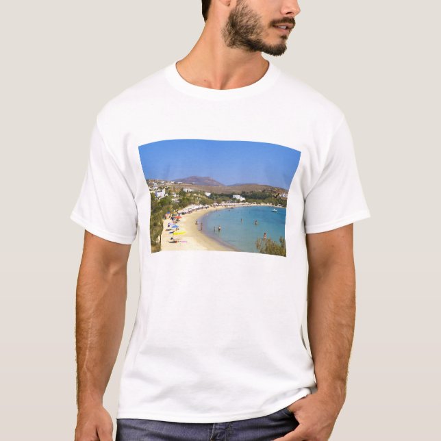 Greece, Paros Island, Krios Beach from above T-Shirt (Front)