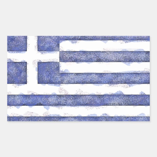 Greece Rectangular Sticker (Front)