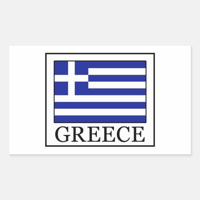 Greece Rectangular Sticker (Front)