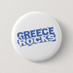 Greece Rocks 6 Cm Round Badge