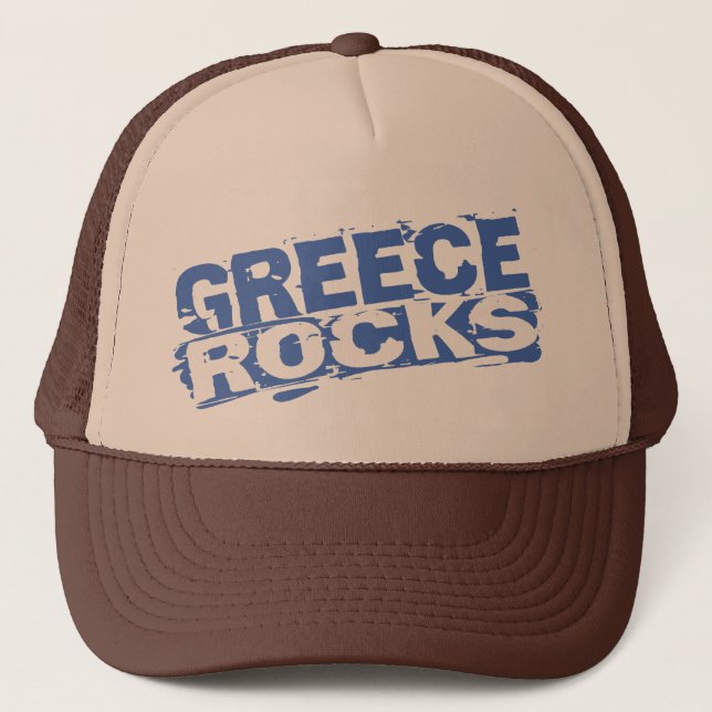 Greece Rocks Trucker Hat (Front)