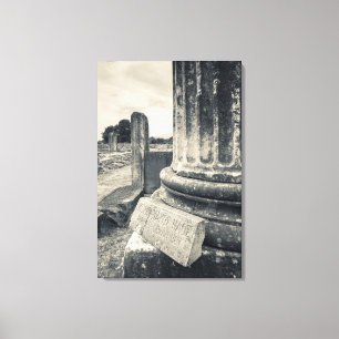 Greece, ruins of ancient city canvas print