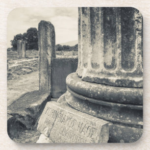 Greece, ruins of ancient city coaster