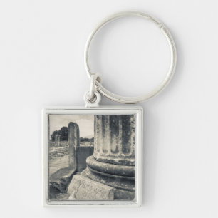 Greece, ruins of ancient city key ring