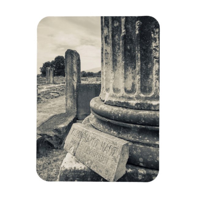 Greece, ruins of ancient city magnet (Vertical)