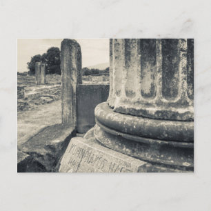 Greece, ruins of ancient city postcard