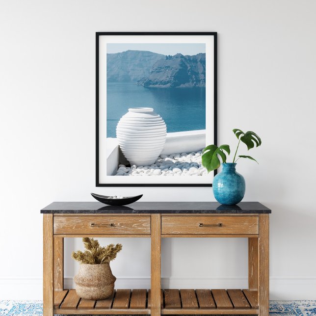 Greece Santorini Landscape and Vase Poster (Creator Uploaded)