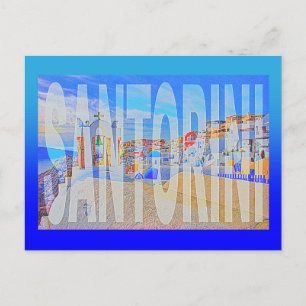Greece santorini oia postcard