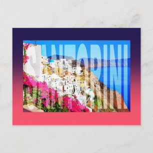 Greece santorini oia postcard