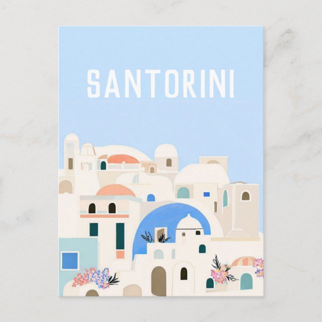 greece Santorini Postcard (Front)