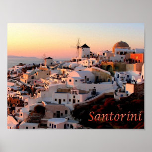 Greece - Santorini - Thera - Thira - Oia - Poster