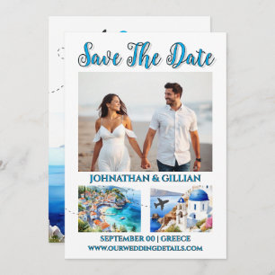 Greece save the date photo destination getaway
