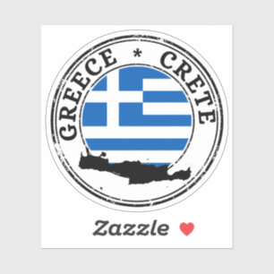 Greece Seal Sticker Round Flag For Laptop Book...