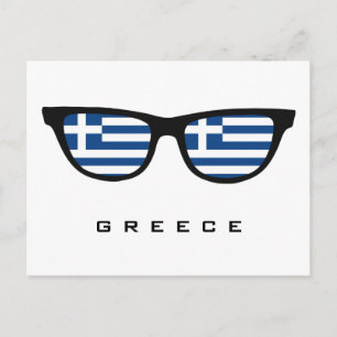 Greece Shades custom text & colour postcard