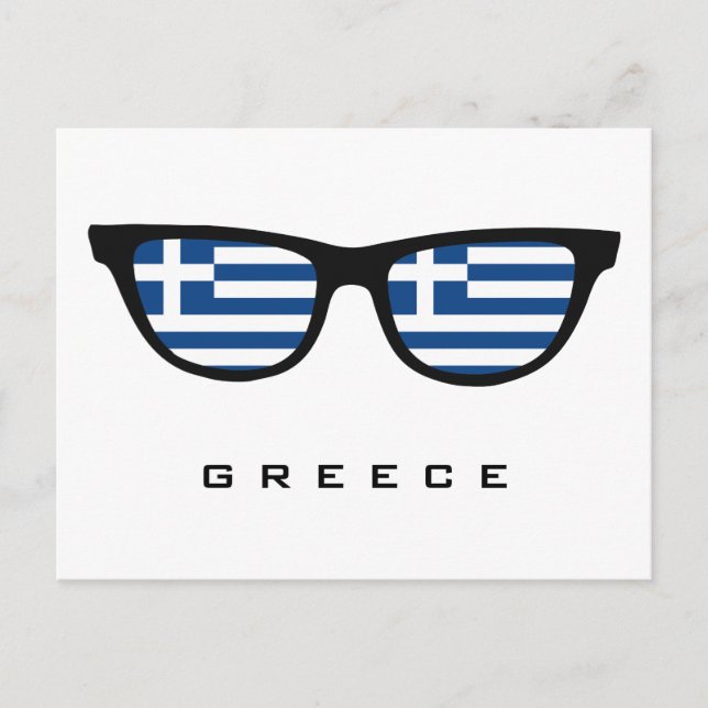 Greece Shades custom text & colour postcard (Front)