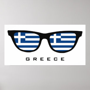 Greece Shades custom text & colour poster