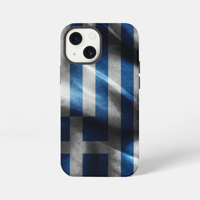 Greece silk flag iPhone case (Back)