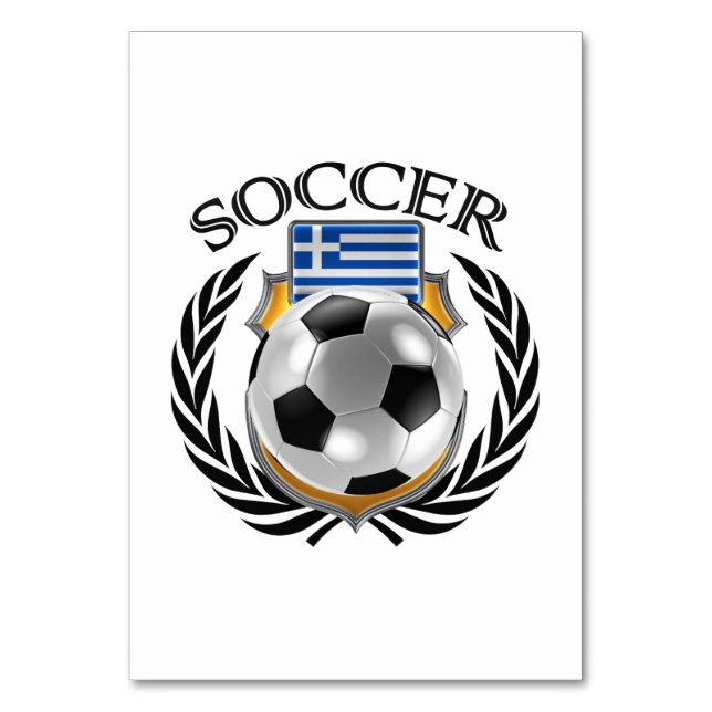 Greece Soccer 2016 Fan Gear Table Number (Back)
