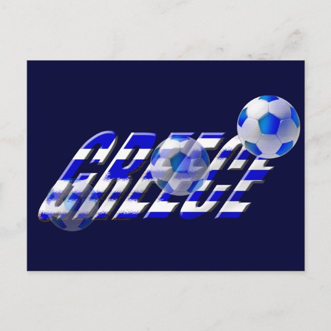 Greece soccer flag of Greece football logo Postcard (Front)