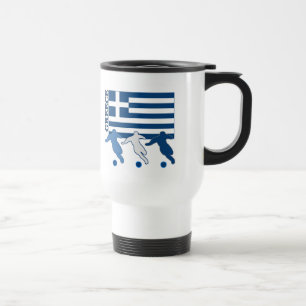 Greece - Soccer Players Travel Mug