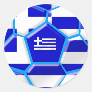 Greece Soccer stickers and Greek flag football