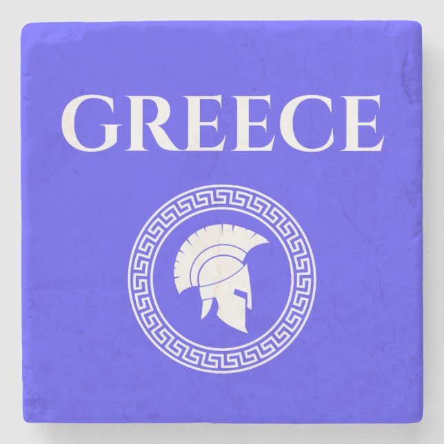 Greece Spartan  Stone Coaster (Front)