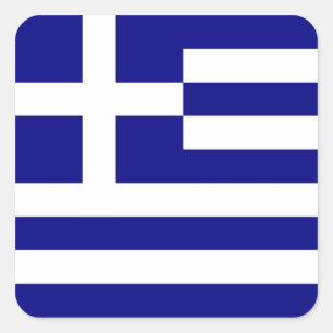 GREECE SQUARE STICKER