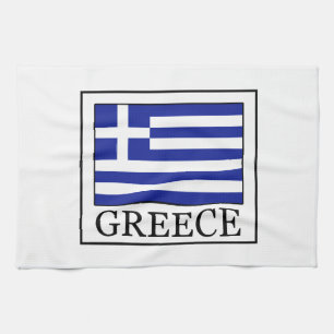 Greece Tea Towel