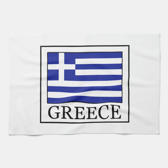 Greece Tea Towel (Horizontal)