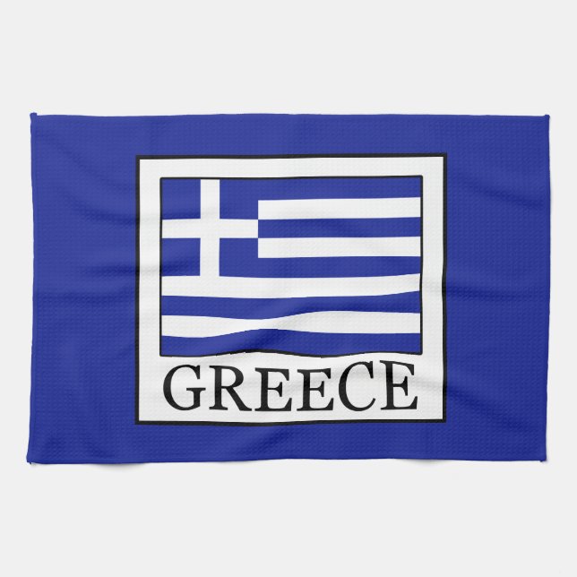 Greece Tea Towel (Horizontal)
