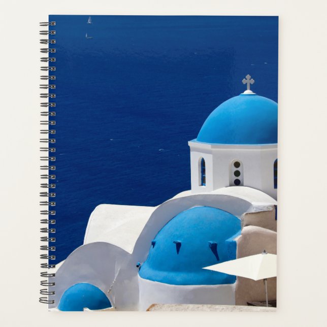 Greece Themed Gift for Travel Lover Planner (Front)