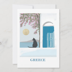 Greece-themed greeting card, holiday card