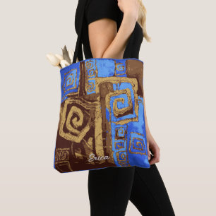 Greece Totem Tribal Abstract Art Personalised Tote