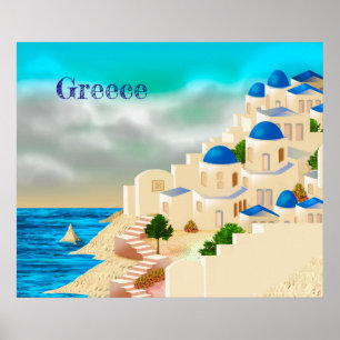Greece Travel Poster