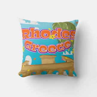 Greece Travel poster. Cushion