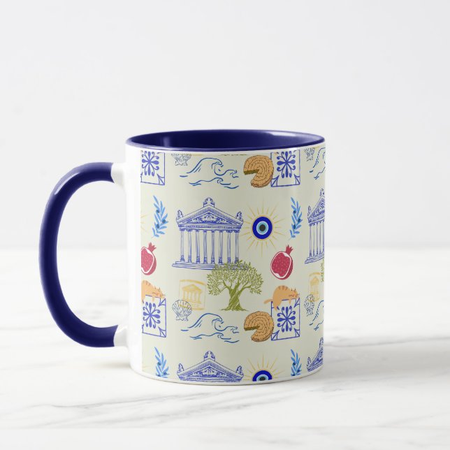 Greece Vacation Minimalism Mug (Left)