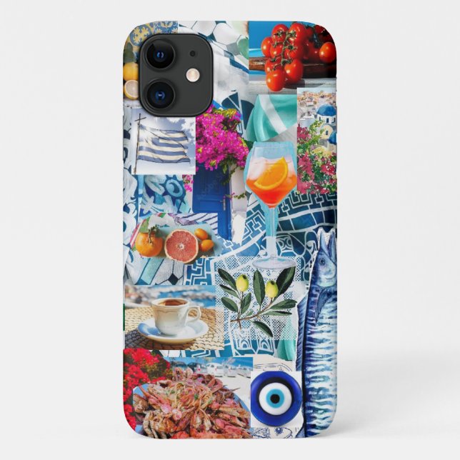 Greece vacay collage case (Back)