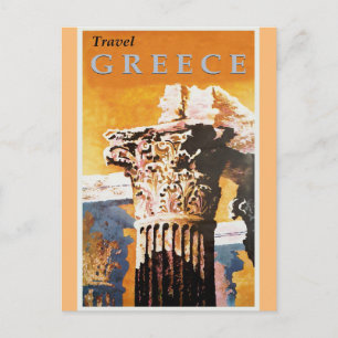 Greece Vintage Greek Travel Poster Postcard