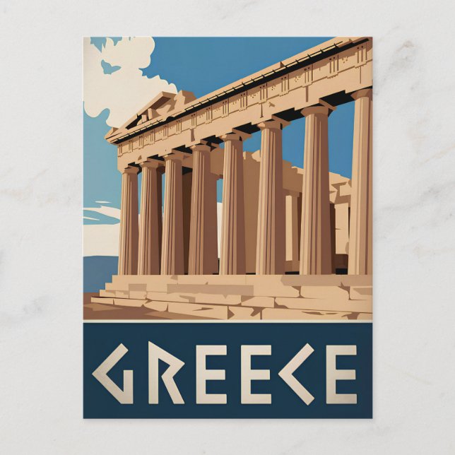 Greece vintage postcard (Front)